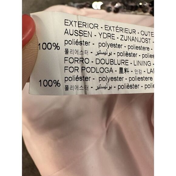 ZARA Dress XS Silver Strappy Sequin Midi Party 9373/567 Prom V-Neck Sparkle - Picture 15 of 16